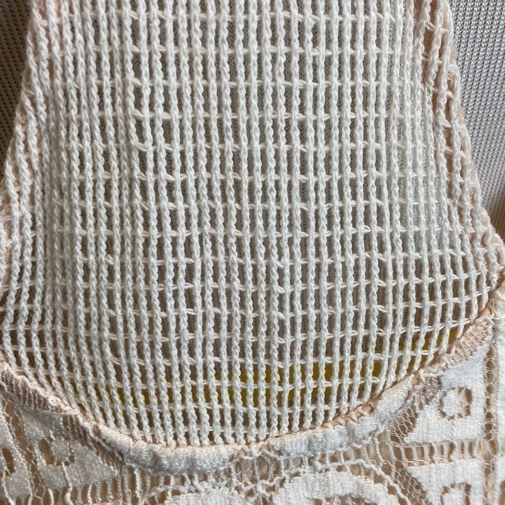 Free People Wallflower Cream Nude Lace Mini Dress Sz XS Feminine Cute Romantic - Picture 9 of 16